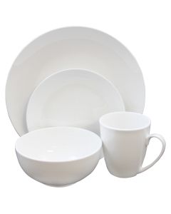 Gibson Home Ogalla 16 Piece Dinnerware Set in White