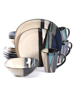 Gibson Elite Althea 16-Piece Dinnerware Set, Teal