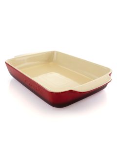 Crock Pot Artisan 4 Quart Stoneware Bake Pan in Red