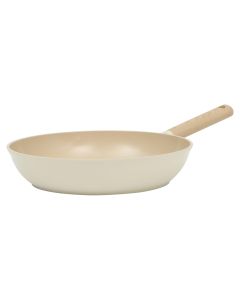 Gibson Elite Folkstone 12 Inch Ceramic Nonstick Cast Aluminum Frypan in Beige