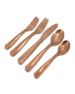 Gibson Home Hulton 20 Piece Stainless Steel Flatware Set in Matte Bronze