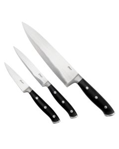 Oster Ginley 3 Piece Stainless Steel Cutlery Set in Black
