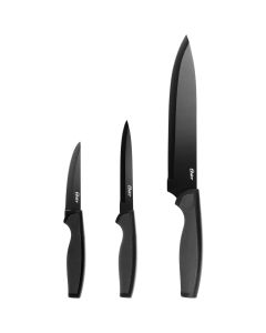 Oster Slice Craft 3 Piece Stainless Steel Cutlery Set in Black
