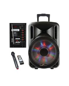 beFree Sound 12 Inch Bluetooth Rechargeable Party Speaker With Illuminatiing Lights