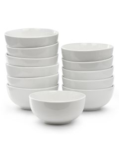 Elama Professional Kitchen 12 Piece Porcelain Bowl Set in White
