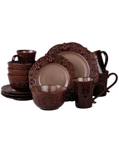 Elama&rsquo;s Salia 16 Piece Stoneware Dinnerware Set