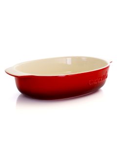 Crock Pot 2.5 Quart Red Stoneware Bake Pan
