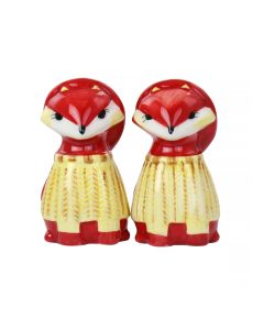 Gibson Home Woodland Fox Salt & Pepper Set