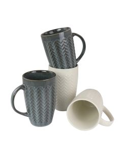 Gibson Home 22 oz Stoneware Mug set of 4