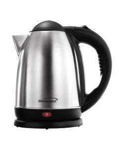 Brentwood 1.7 L Stainless Steel Electric Cordless Tea Kettle 1000W (Brushed)