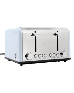 Redmond 4-Slice Extra Wide Slot 1650W Stainless Steel Toaster in Light Blue