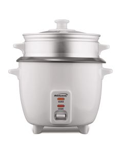 Brentwood 15 Cup Rice Cooker / Non-Stick with Steamer in White